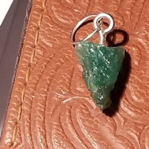 9.5ct Brazilian Emerald Pendant 925 Fine Silver